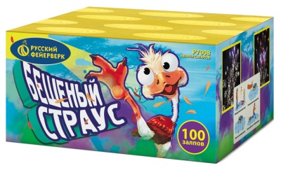 Бешеный страус Батарея салютов купить в Краснодаре | krasnodar.salutsklad.ru